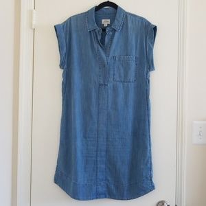 J. Crew short-sleeve chambray shirtdress